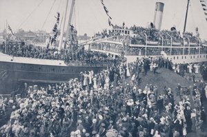 Truppe volontarie canadesi che si imbarcano a Victoria, British Columbia, Canada da Unbekannt Unbekannt